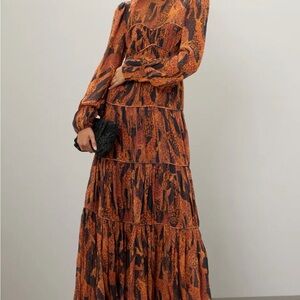 FARM Rio giraffe print maxi dress